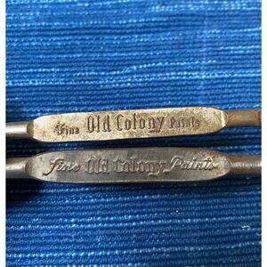 VTG Old Colony Pair Metal Paint Can Bottle Opener Hardware Hand Key Tool 13B